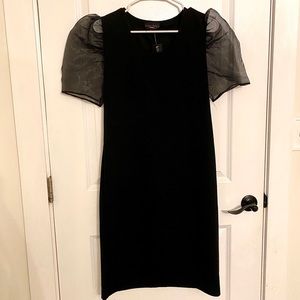 New with Tags!!! Black Dress with ruffle sleeves
